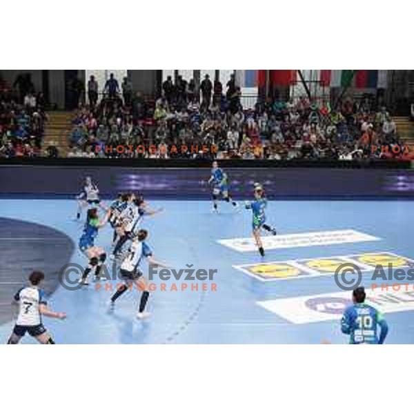 in action during World Cup 2023 Qualification match between Slovenia and Italy in Ljubljana, Slovenia on April 12, 2023
