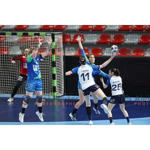 in action during World Cup 2023 Qualification match between Slovenia and Italy in Ljubljana, Slovenia on April 12, 2023
