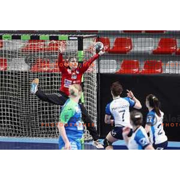 Maja Vojnovic in action during World Cup 2023 Qualification match between Slovenia and Italy in Ljubljana, Slovenia on April 12, 2023 
