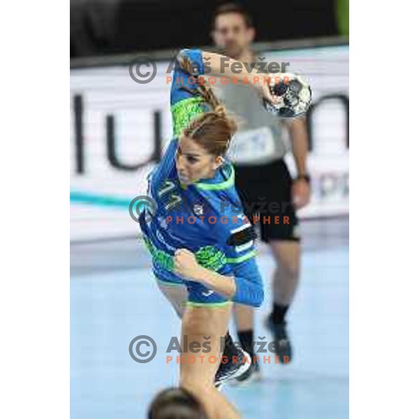 Ana Abina in action during World Cup 2023 Qualification match between Slovenia and Italy in Ljubljana, Slovenia on April 12, 2023