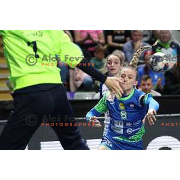Ema Markovic in action during World Cup 2023 Qualification match between Slovenia and Italy in Ljubljana, Slovenia on April 12, 2023 