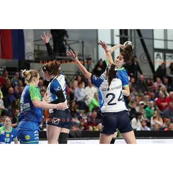 Ema Hrvatin in action during World Cup 2023 Qualification match between Slovenia and Italy in Ljubljana, Slovenia on April 12, 2023