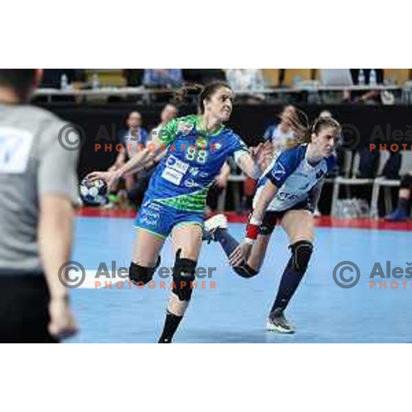 in action during World Cup 2023 Qualification match between Slovenia and Italy in Ljubljana, Slovenia on April 12, 2023