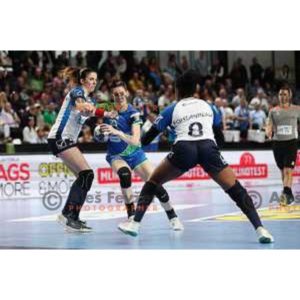 Alja Varagic in action during World Cup 2023 Qualification match between Slovenia and Italy in Ljubljana, Slovenia on April 12, 2023