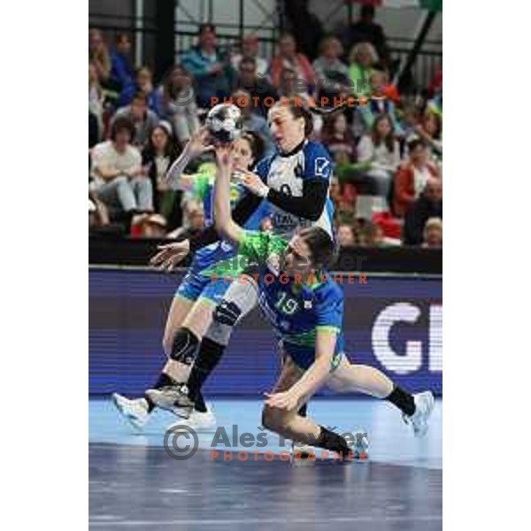 Nena Cernigoj in action during World Cup 2023 Qualification match between Slovenia and Italy in Ljubljana, Slovenia on April 12, 2023 
