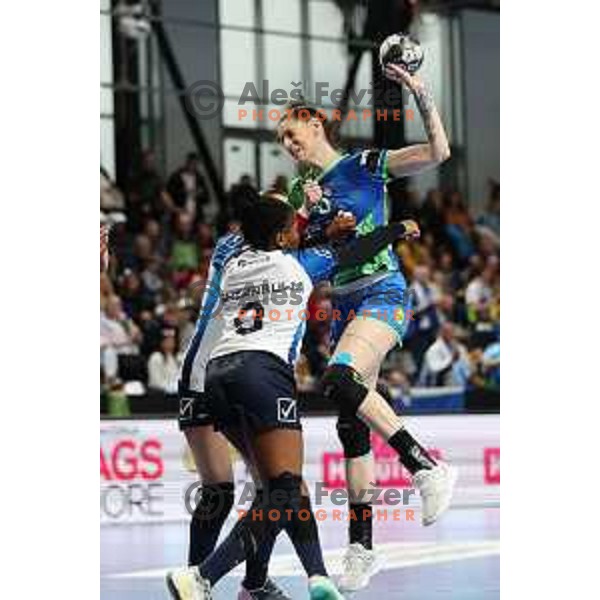 Alja Varagic in action during World Cup 2023 Qualification match between Slovenia and Italy in Ljubljana, Slovenia on April 12, 2023