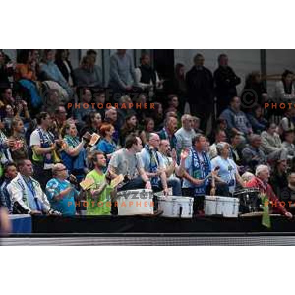 in action during World Cup 2023 Qualification match between Slovenia and Italy in Ljubljana, Slovenia on April 12, 2023