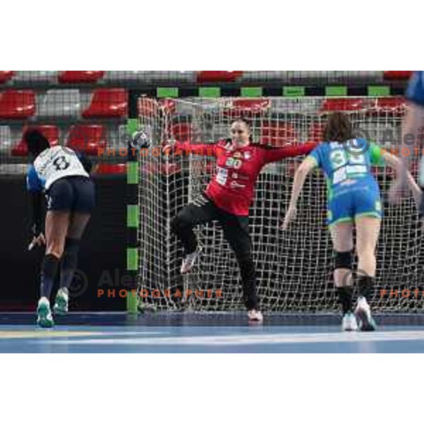 Tajda Tripkovic in action during World Cup 2023 Qualification match between Slovenia and Italy in Ljubljana, Slovenia on April 12, 2023 