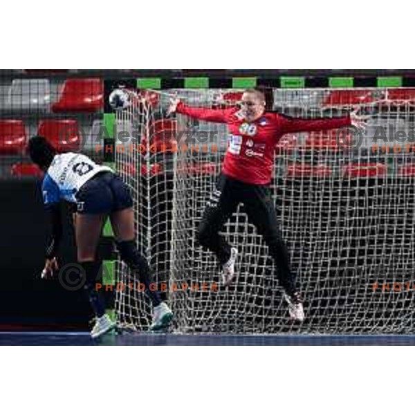 Tajda Tripkovic in action during World Cup 2023 Qualification match between Slovenia and Italy in Ljubljana, Slovenia on April 12, 2023 