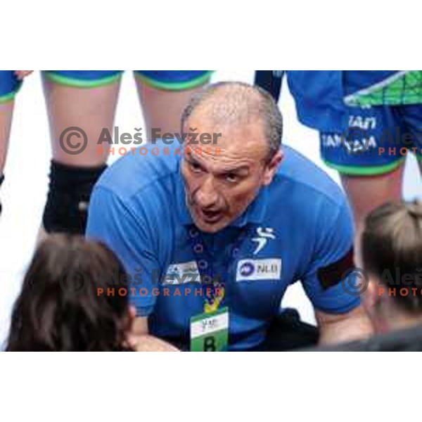 Dragan Adzic in action during World Cup 2023 Qualification match between Slovenia and Italy in Ljubljana, Slovenia on April 12, 2023 