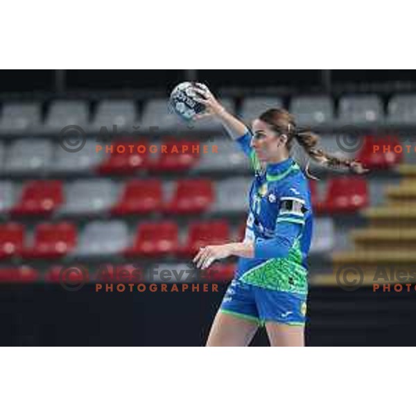 Ana Abina in action during World Cup 2023 Qualification match between Slovenia and Italy in Ljubljana, Slovenia on April 12, 2023