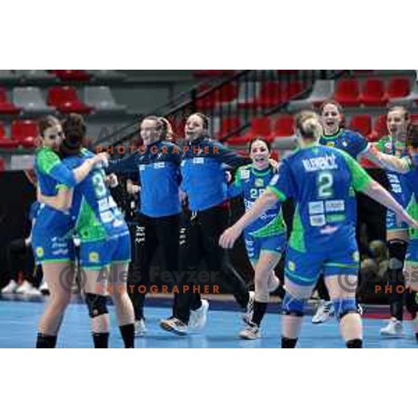 in action during World Cup 2023 Qualification match between Slovenia and Italy in Ljubljana, Slovenia on April 12, 2023