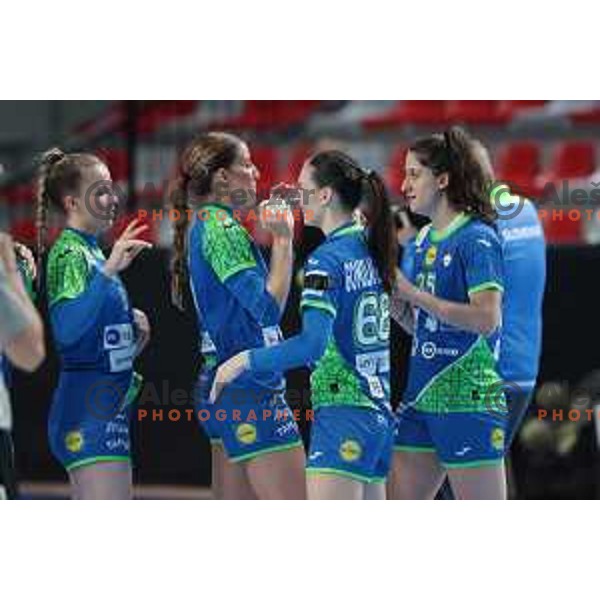 Ema Hrvatin in action during World Cup 2023 Qualification match between Slovenia and Italy in Ljubljana, Slovenia on April 12, 2023