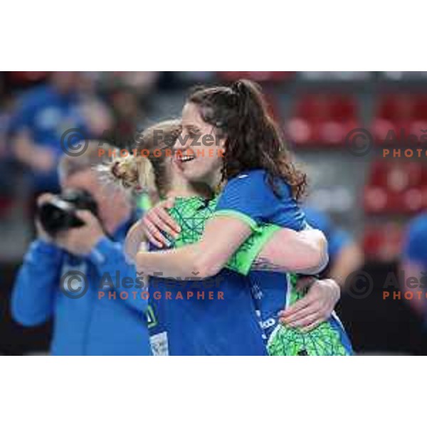 Ema Hrvatin in action during World Cup 2023 Qualification match between Slovenia and Italy in Ljubljana, Slovenia on April 12, 2023