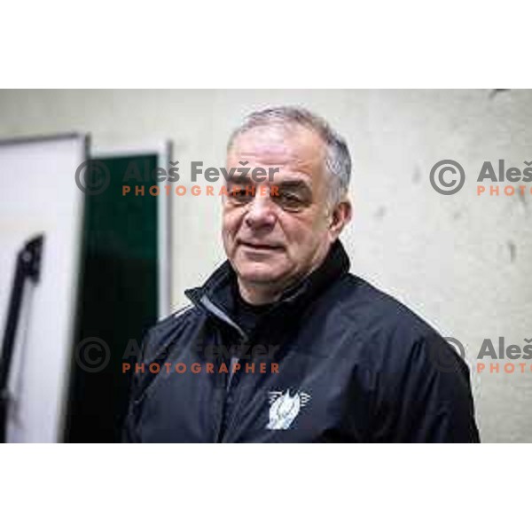 in action during friendly ice hockey match between Slovenia and Poland in Ledna Dvorana, Maribor, Slovenia on April 13, 2023. Photo: Jure Banfi