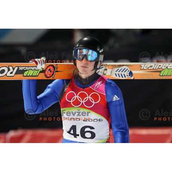 Michael Uhrmann at 90 m individual ski jumping event in Pragelato at Torino 2006 Winter Olympic games, Italy on February 12, 2006
