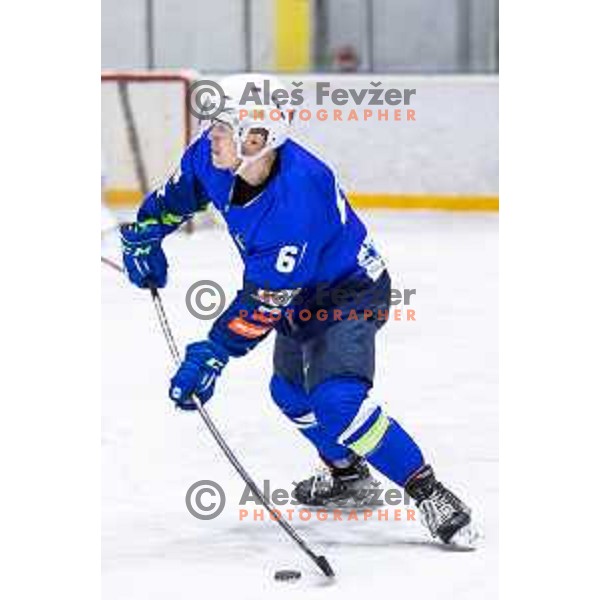 in action during friendly ice hockey match between Slovenia and Poland in Ledna Dvorana, Maribor, Slovenia on April 13, 2023. Photo: Jure Banfi