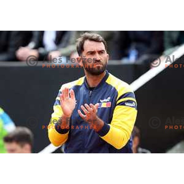 Horia Tecau in action during Bilie Jean King Cup between Slovenia and Romania in SRC Bonifika, Koper, Slovenia on April 14, 2023