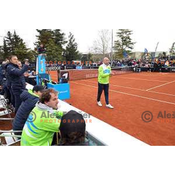 Andrej Krasevec, head coach of Slovenia during Bilie Jean King Cup between Slovenia and Romania in SRC Bonifika, Koper, Slovenia on April 14, 2023