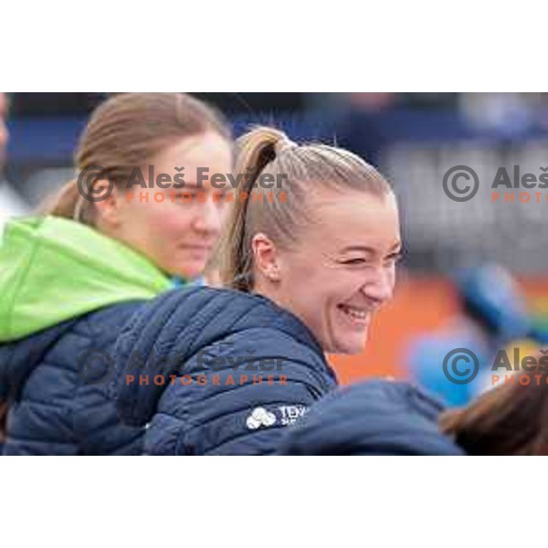 Nina Potocnik during Bilie Jean King Cup between Slovenia and Romania in SRC Bonifika, Koper, Slovenia on April 14, 2023