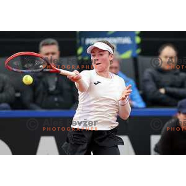 Tamara Zidansek (SLO) in action during Bilie Jean King Cup between Slovenia and Romania in SRC Bonifika, Koper, Slovenia on April 14, 2023