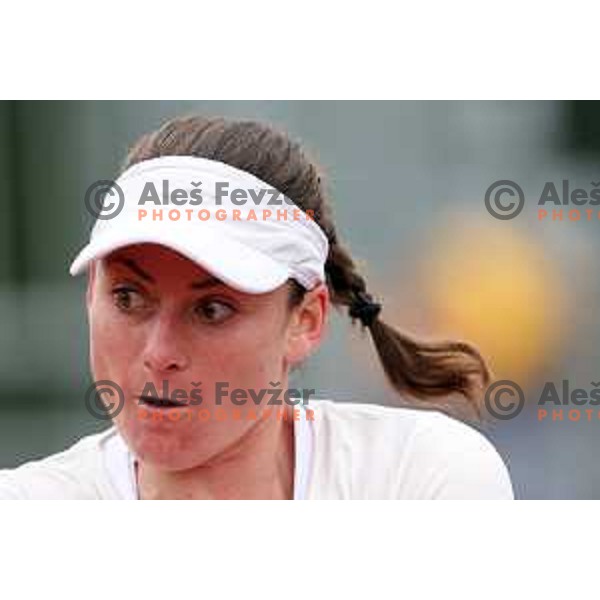Tamara Zidansek (SLO) in action during Bilie Jean King Cup between Slovenia and Romania in SRC Bonifika, Koper, Slovenia on April 14, 2023