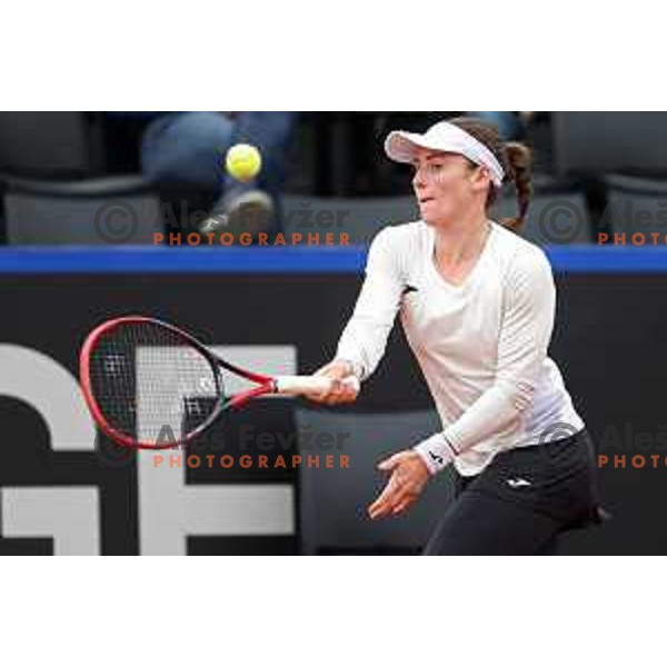 Tamara Zidansek (SLO) in action during Bilie Jean King Cup between Slovenia and Romania in SRC Bonifika, Koper, Slovenia on April 14, 2023