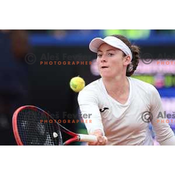 Tamara Zidansek (SLO) in action during Bilie Jean King Cup between Slovenia and Romania in SRC Bonifika, Koper, Slovenia on April 14, 2023