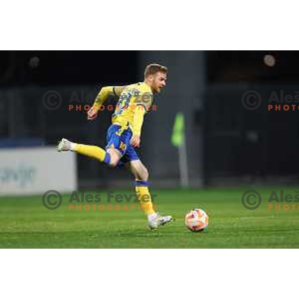 in action during Prva liga Telemach 2022-2023 football match between FC Koper and ND Gorica at SRC Bonifika, Koper, Slovenia on April 14, 2023