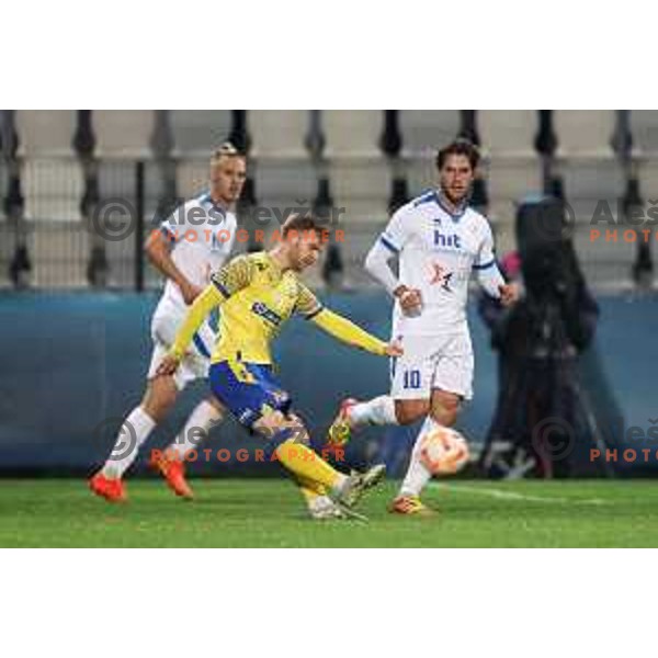 in action during Prva liga Telemach 2022-2023 football match between FC Koper and ND Gorica at SRC Bonifika, Koper, Slovenia on April 14, 2023