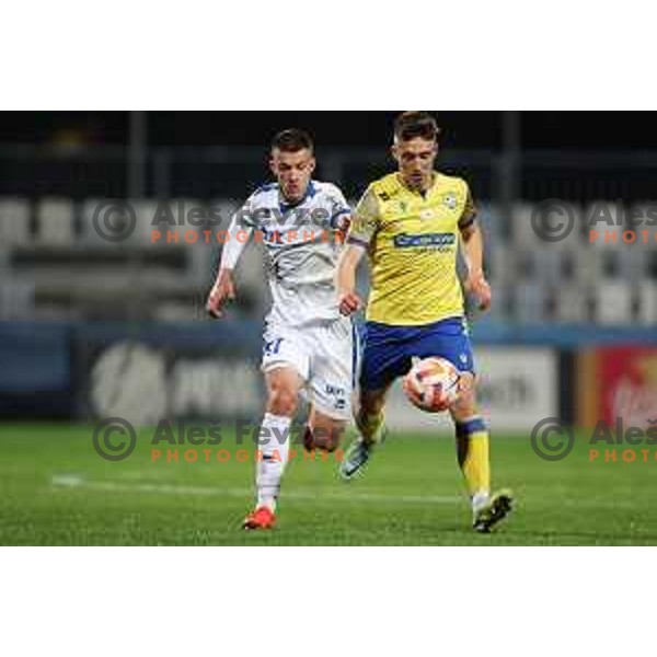 in action during Prva liga Telemach 2022-2023 football match between FC Koper and ND Gorica at SRC Bonifika, Koper, Slovenia on April 14, 2023