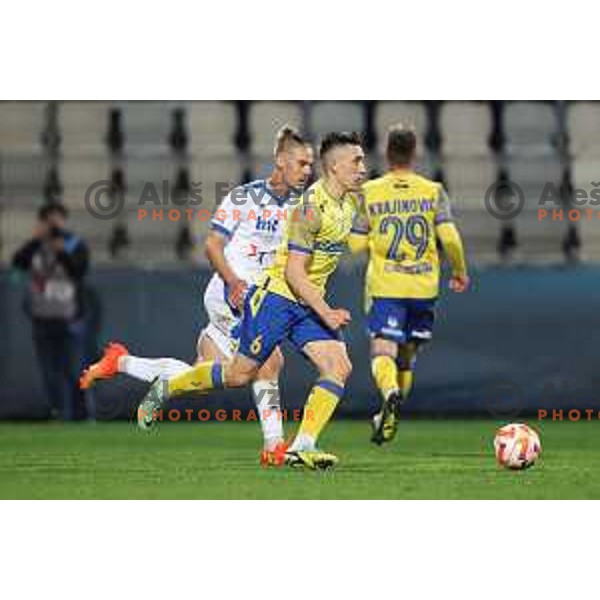 in action during Prva liga Telemach 2022-2023 football match between FC Koper and ND Gorica at SRC Bonifika, Koper, Slovenia on April 14, 2023