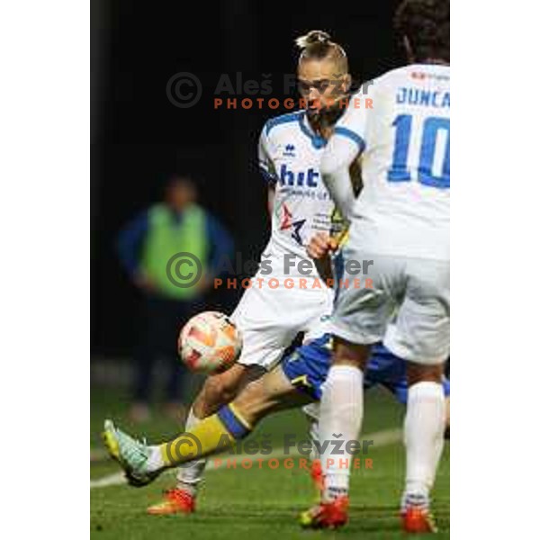 in action during Prva liga Telemach 2022-2023 football match between FC Koper and ND Gorica at SRC Bonifika, Koper, Slovenia on April 14, 2023