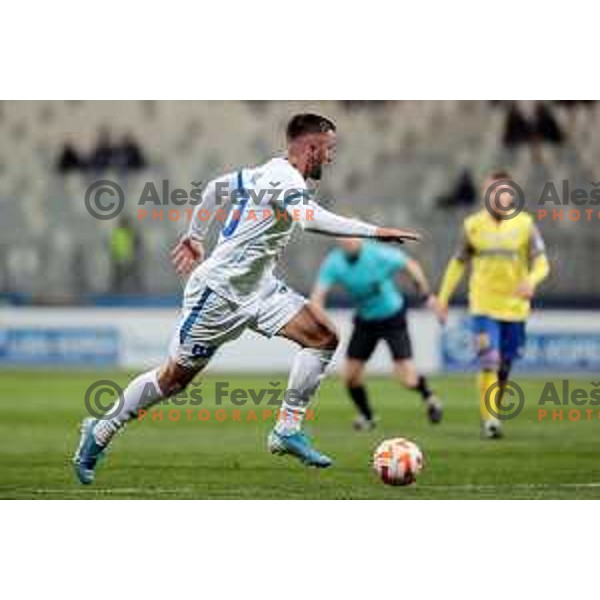 in action during Prva liga Telemach 2022-2023 football match between FC Koper and ND Gorica at SRC Bonifika, Koper, Slovenia on April 14, 2023