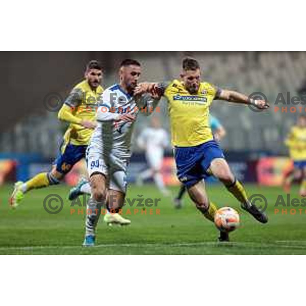 in action during Prva liga Telemach 2022-2023 football match between FC Koper and ND Gorica at SRC Bonifika, Koper, Slovenia on April 14, 2023