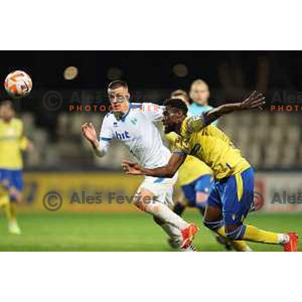 in action during Prva liga Telemach 2022-2023 football match between FC Koper and ND Gorica at SRC Bonifika, Koper, Slovenia on April 14, 2023