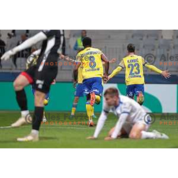in action during Prva liga Telemach 2022-2023 football match between FC Koper and ND Gorica at SRC Bonifika, Koper, Slovenia on April 14, 2023