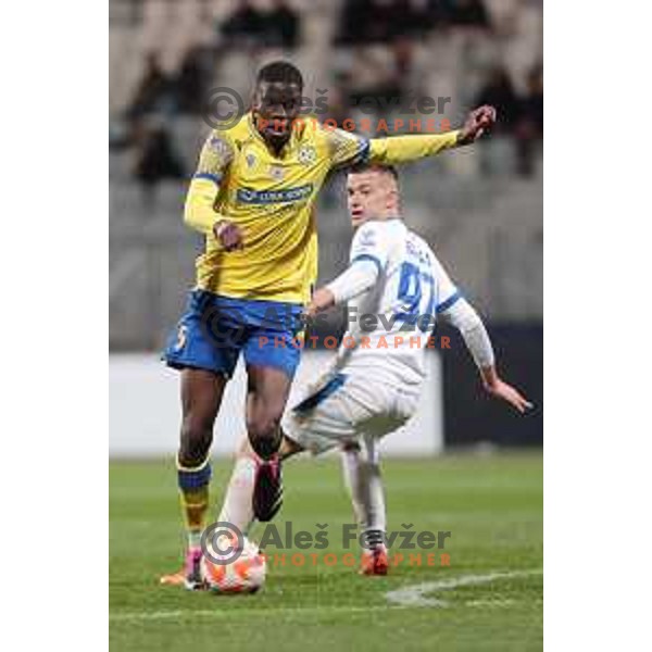 in action during Prva liga Telemach 2022-2023 football match between FC Koper and ND Gorica at SRC Bonifika, Koper, Slovenia on April 14, 2023