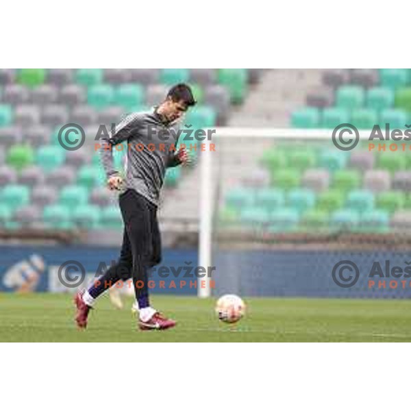 Nemanja Mitrovic during Prva Liga Telemach 2022-2023 football match between Olimpija and Maribor in SRC Stozice, Ljubljana, Slovenia on April 16, 2023