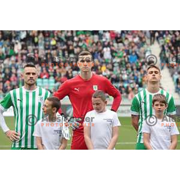 Matevz Vidovsek in action during Prva Liga Telemach 2022-2023 football match between Olimpija and Maribor in SRC Stozice, Ljubljana, Slovenia on April 16, 2023