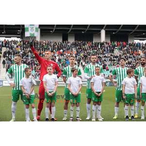 Matevz Vidovsek in action during Prva Liga Telemach 2022-2023 football match between Olimpija and Maribor in SRC Stozice, Ljubljana, Slovenia on April 16, 2023