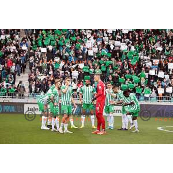 Matevz Vidovsek in action during Prva Liga Telemach 2022-2023 football match between Olimpija and Maribor in SRC Stozice, Ljubljana, Slovenia on April 16, 2023