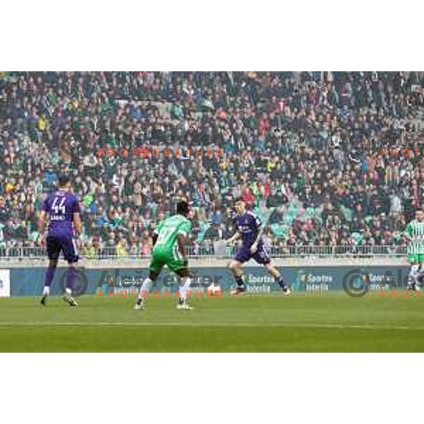 during Prva Liga Telemach 2022-2023 football match between Olimpija and Maribor in SRC Stozice, Ljubljana, Slovenia on April 16, 2023