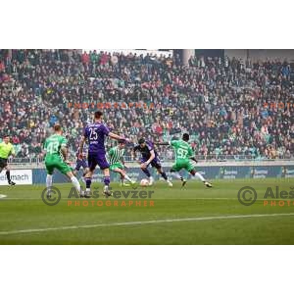 Marko Tolic in action during Prva Liga Telemach 2022-2023 football match between Olimpija and Maribor in SRC Stozice, Ljubljana, Slovenia on April 16, 2023