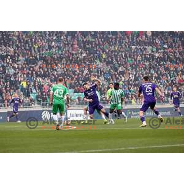 Marko Tolic in action during Prva Liga Telemach 2022-2023 football match between Olimpija and Maribor in SRC Stozice, Ljubljana, Slovenia on April 16, 2023