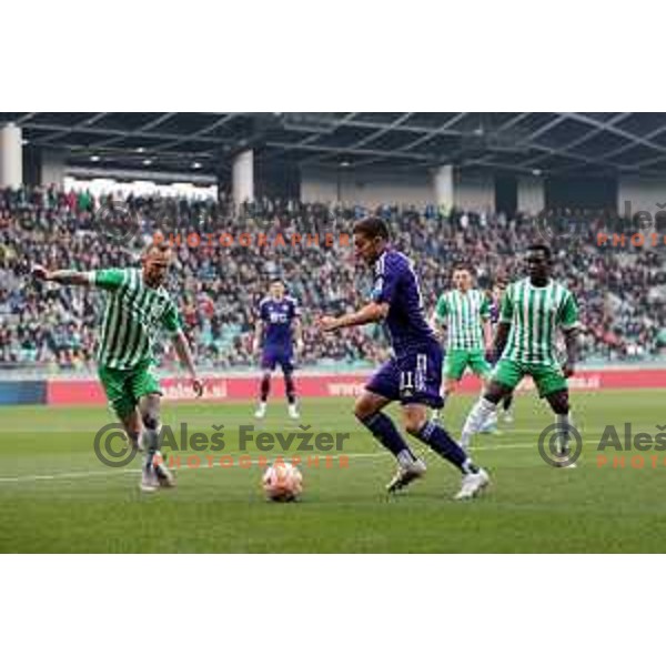 Ivan Brnic during Prva Liga Telemach 2022-2023 football match between Olimpija and Maribor in SRC Stozice, Ljubljana, Slovenia on April 16, 2023