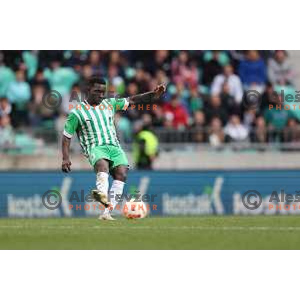 Aldair Balde in action during Prva Liga Telemach 2022-2023 football match between Olimpija and Maribor in SRC Stozice, Ljubljana, Slovenia on April 16, 2023