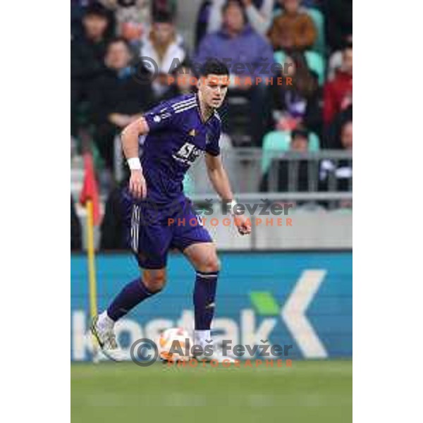 Marko Tolic in action during Prva Liga Telemach 2022-2023 football match between Olimpija and Maribor in SRC Stozice, Ljubljana, Slovenia on April 16, 2023