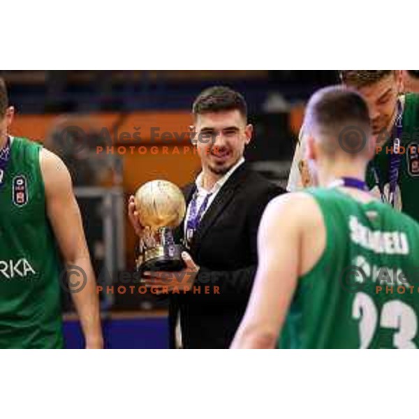 during ABA League 2 2022-2023 final match between Helios Suns and Krka (SLO) in Domžale, Slovenia on April 16, 2023. Foto: Filip Barbalić