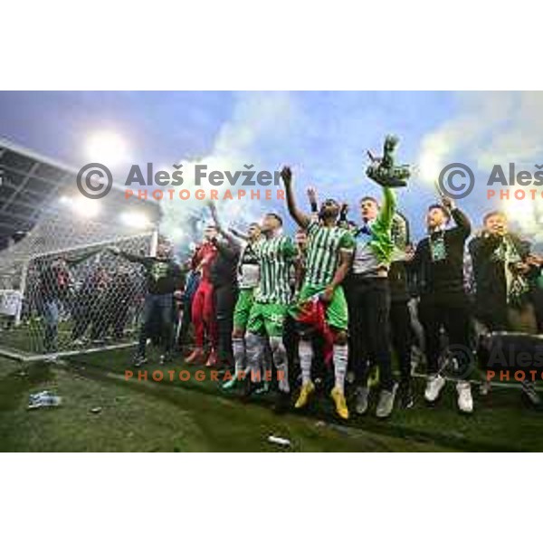 during Prva Liga Telemach 2022-2023 football match between Olimpija and Maribor in SRC Stozice, Ljubljana, Slovenia on April 16, 2023